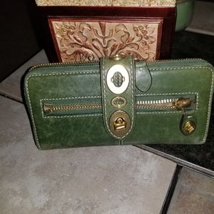 Coach green wallet